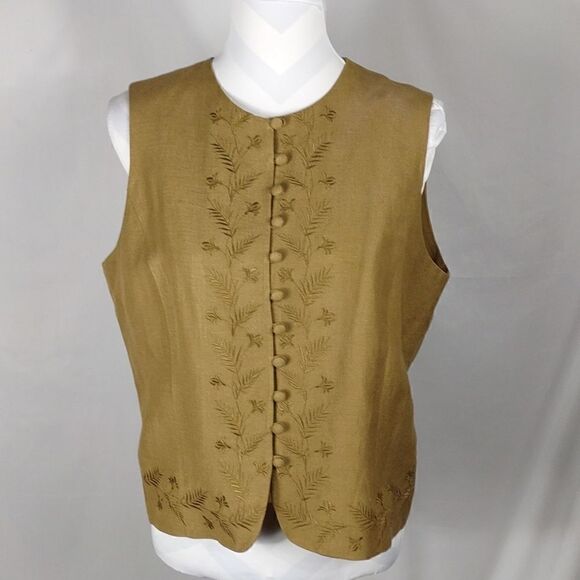 Bushwacker Linen Embroidered Woman's Vest - Picture 7 of 7
